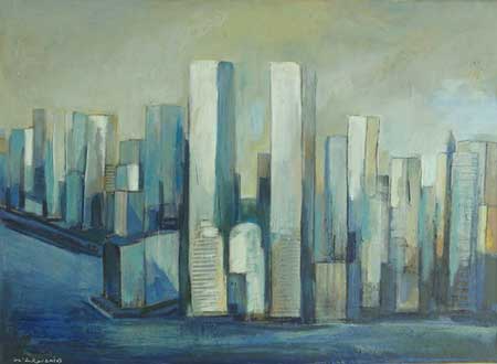 Les Torres Bessones- Manhattan - Oli s/tela - 72 x 100 - 2.800,00 €