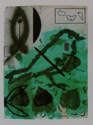 Srie Quaderns Verds n4 - Mixta de pintura sobre paper - 77x57 cm - 12.000,00 €